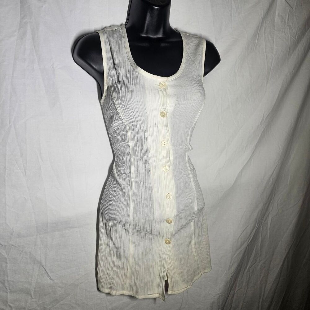 Vintage 90s white long boho blouse